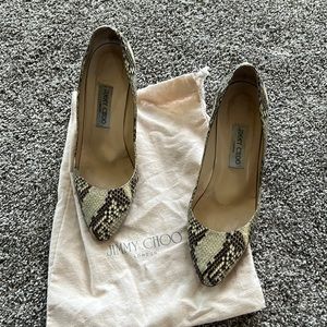 Jimmy Choo reptile pattern heels